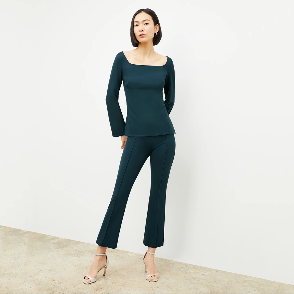 MM LAFLEUR // SIZE SM // Ponte Jace Top - Deep Sea // NWOT // Retail $245